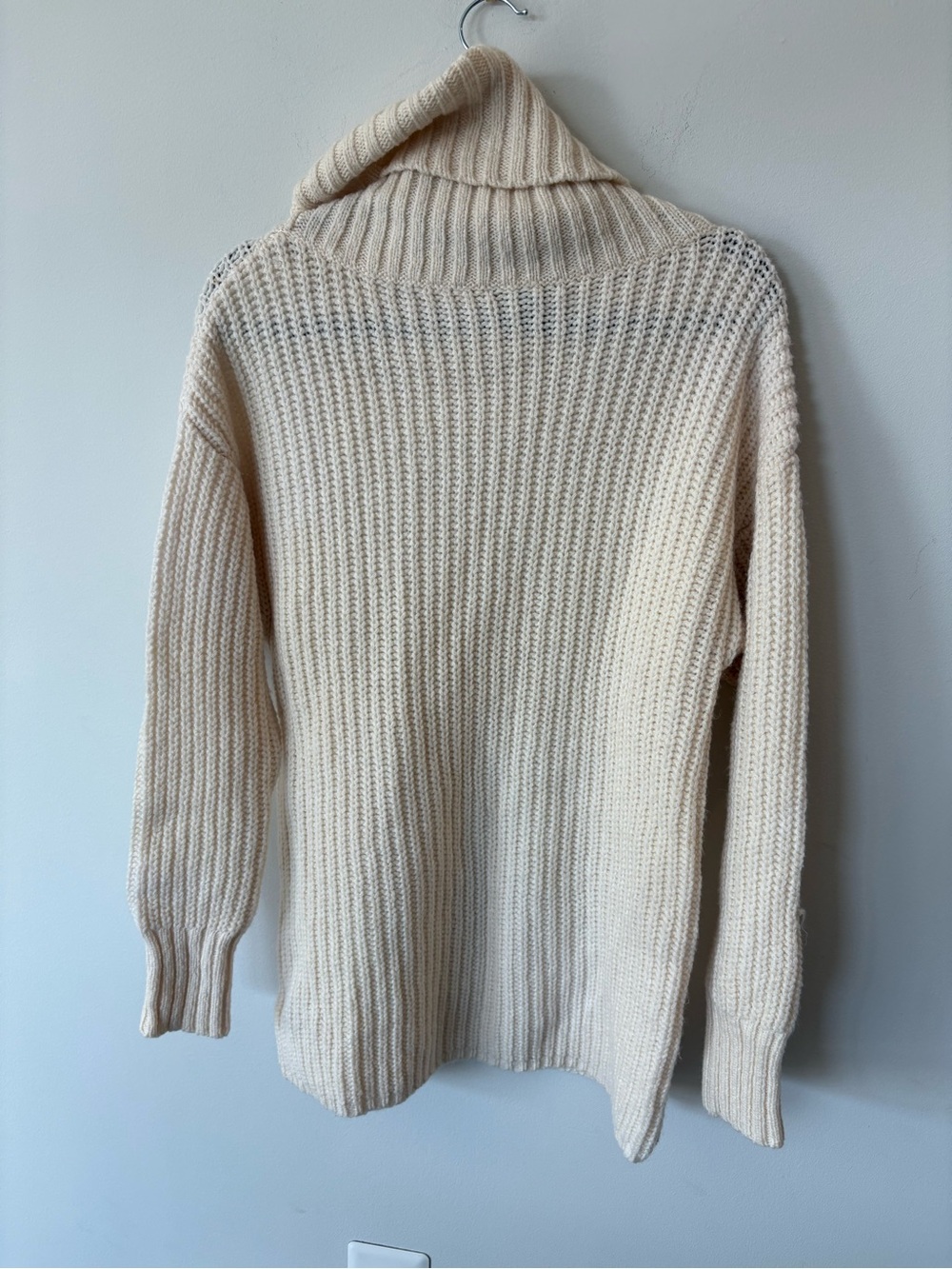 Ralph Lauren wool & alpaca chunky Cream Turtleneck Knit Sweater large - Picture 9 of 12